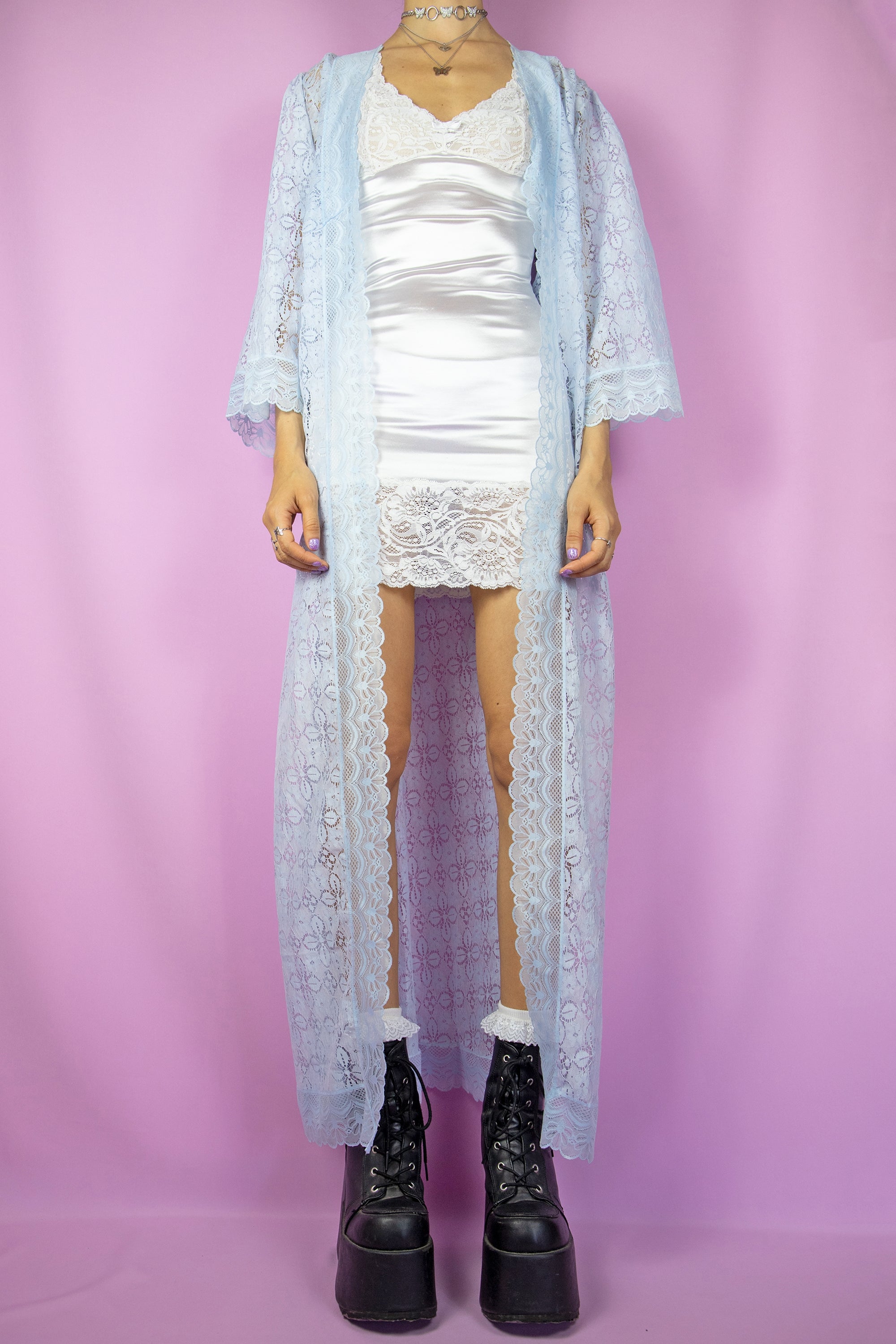 Lace on sale duster coat