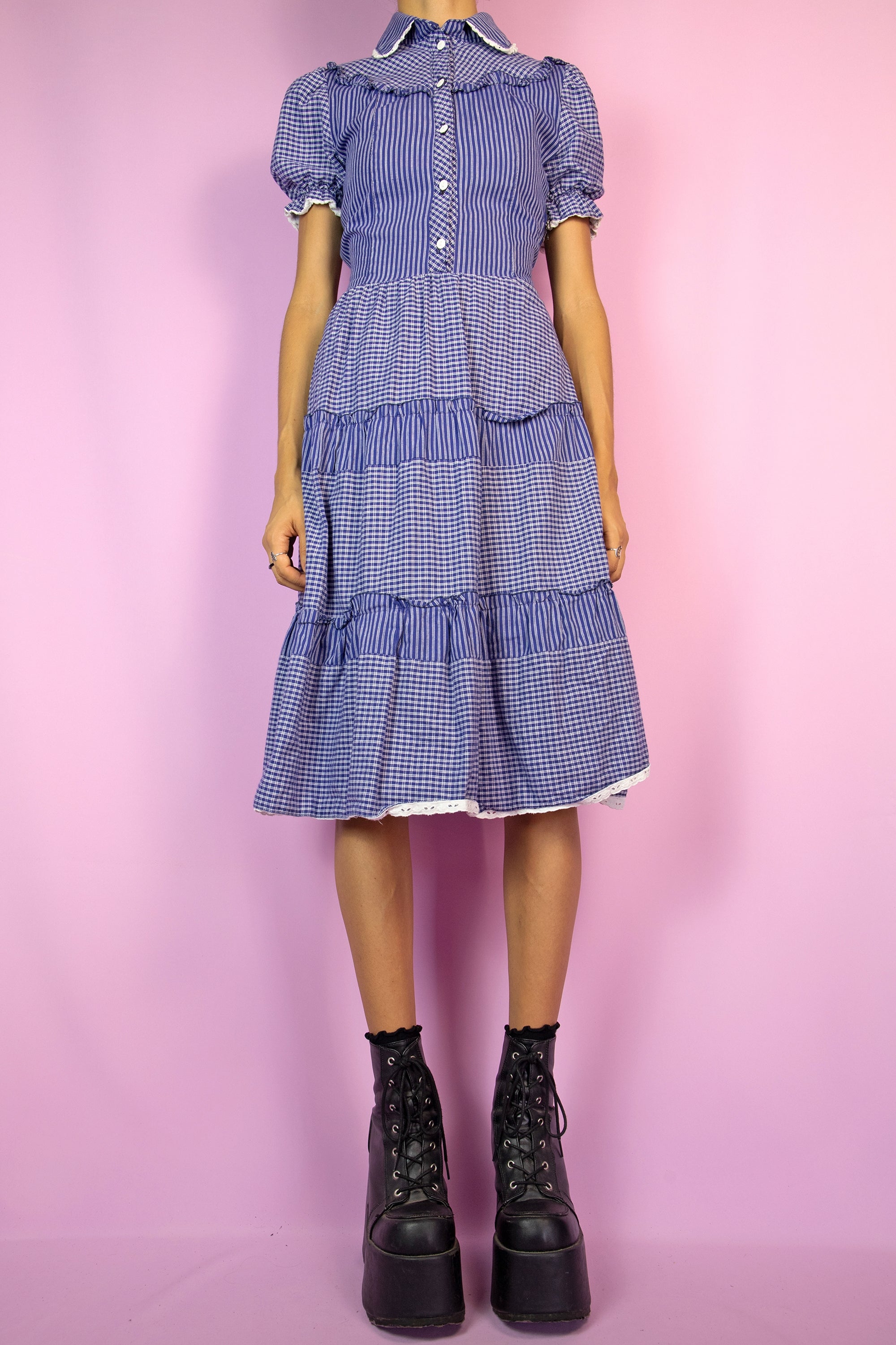 80s hotsell checkered dress