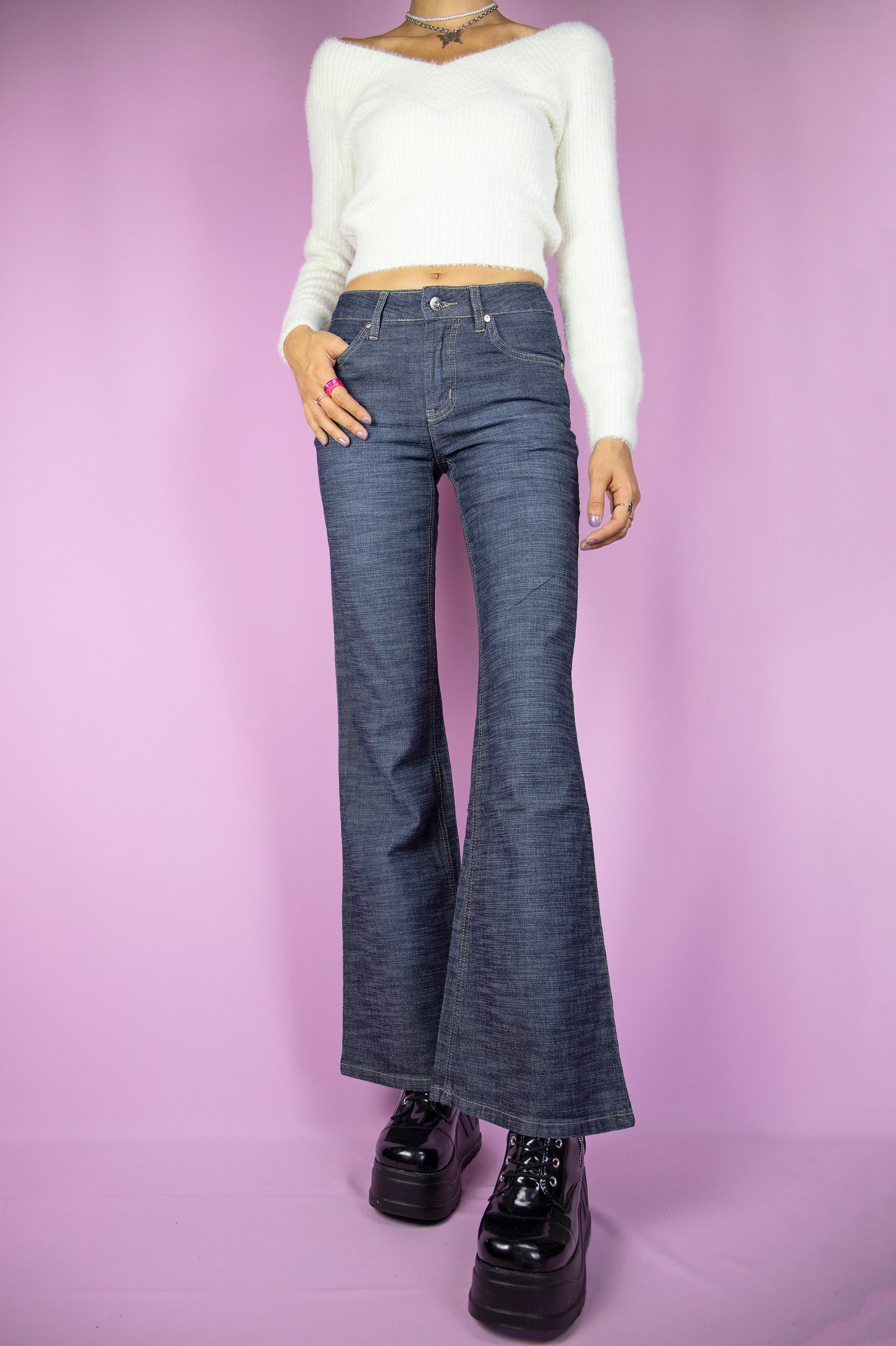 Dark denim store flare jeans