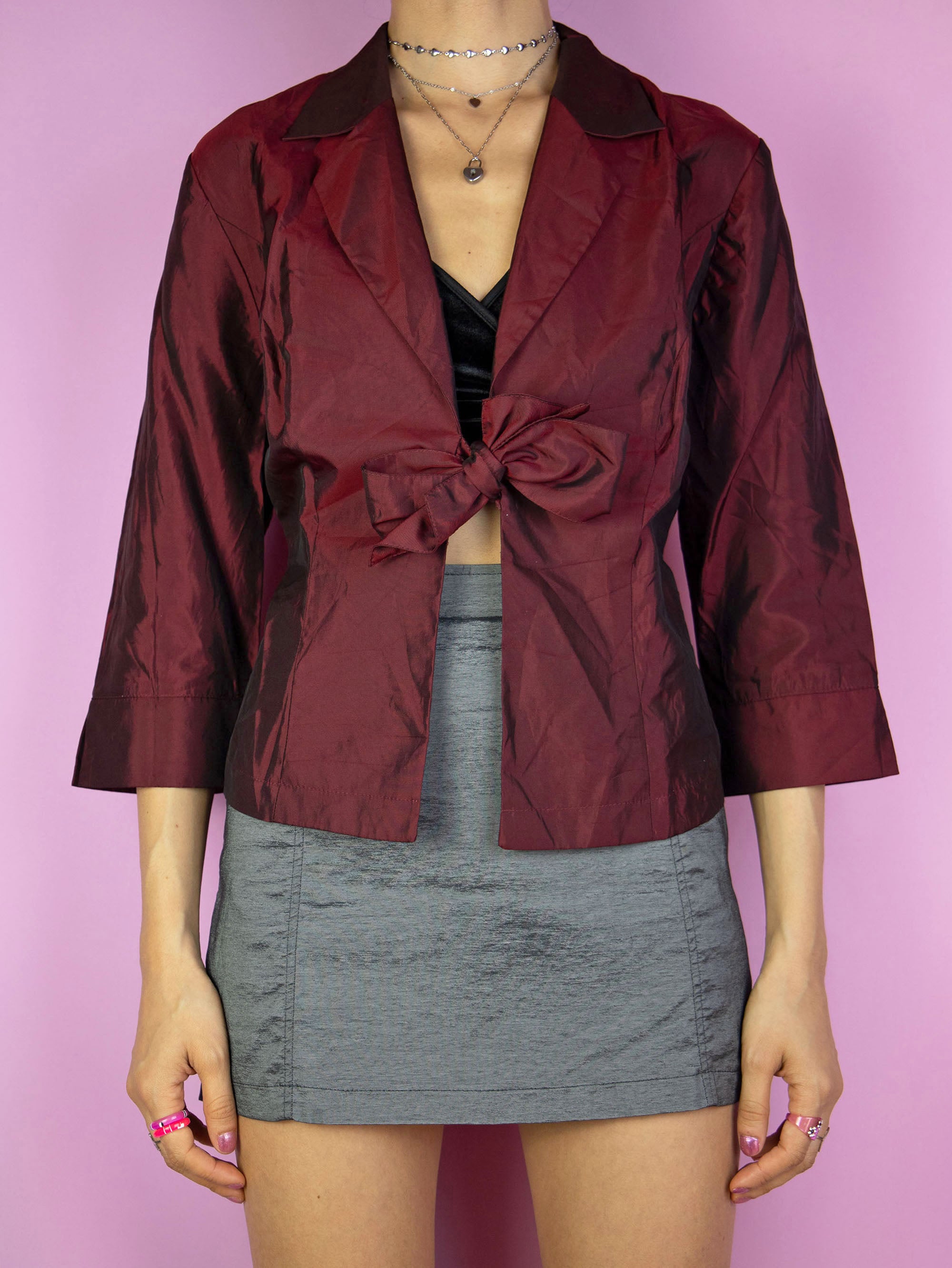 Burgundy on sale bolero jacket